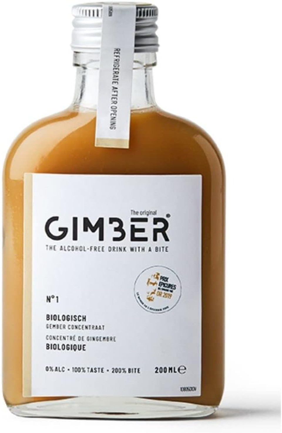 Gimber Organic Alcohol-Free Ginger Concentrate 200 ml Gimber Organic Alcohol-Free Ginger Concentrate 200 ml