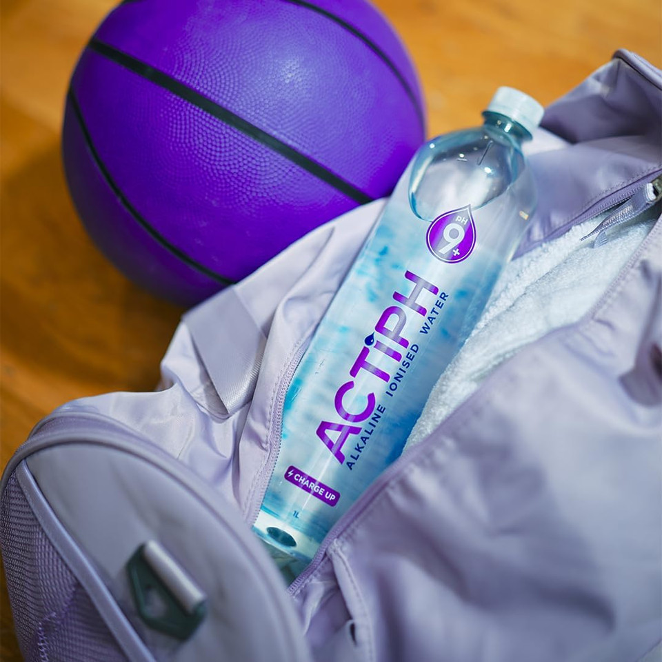 Alkaline Ionised Spring Water pH9+ (24x 330ml) Purified with Electrolytes Clean and Smooth Taste ACTIPH Water Glass Collection