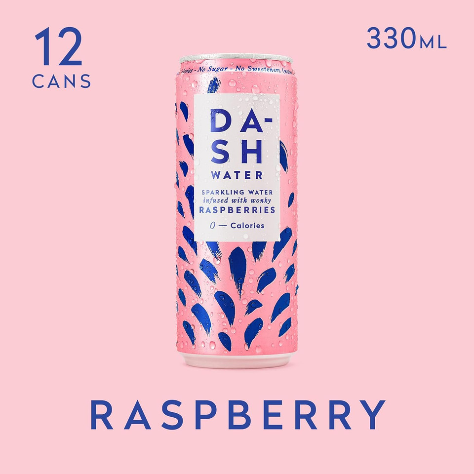 Dash Water - Pack of 48: Lime, Raspberry, Peach, Blackcurrant - NO Sugar, NO Sweetener, NO Calories - Infused with Wonky Fruit (330ml Can Each) Dash Water - Pack of 48: Lime, Raspberry, Peach, Blackcurrant - NO Sugar, NO Sweetener, NO Calories - Infused with Wonky Fruit (330ml Can Each)