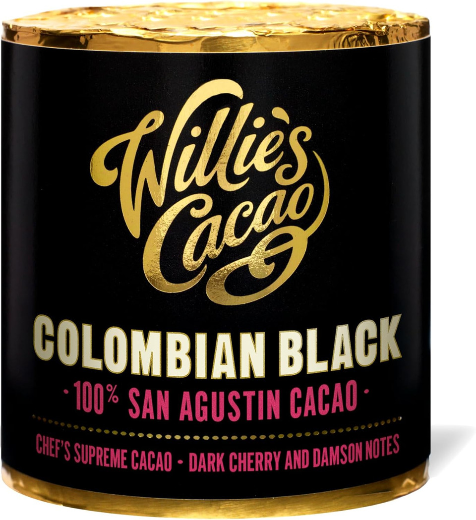 Willie's Cacao - 100% Cacao - 100% Javan Dark Breaking cacao - Caramel notes - 180g- For cooking, baking, drinks - Vegan & No Added Sugar