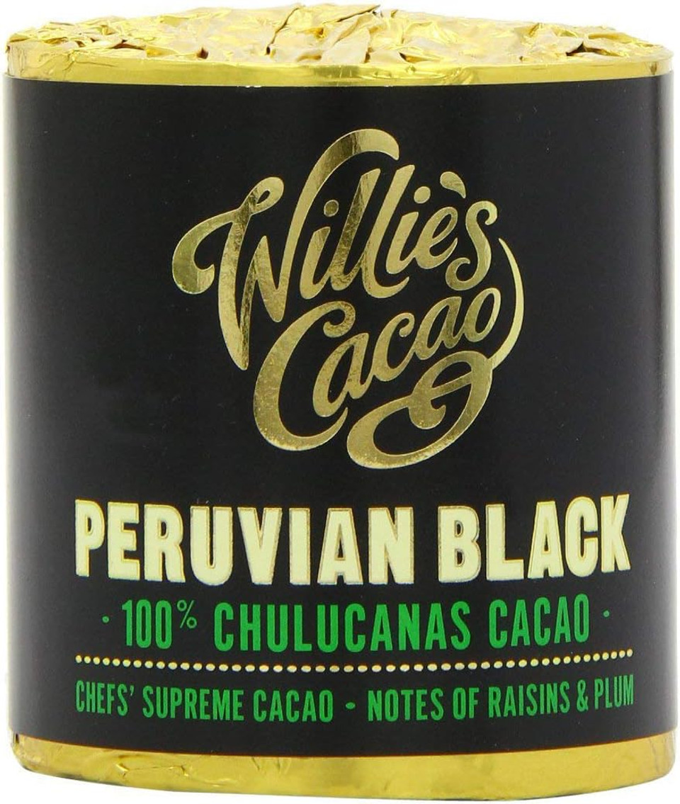 Willie's Cacao - 100% Cacao - 100% Javan Dark Breaking cacao - Caramel notes - 180g- For cooking, baking, drinks - Vegan & No Added Sugar