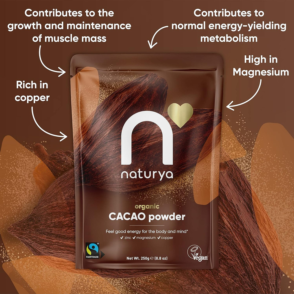 Naturya Fairtrade Organic Cacao Powder, 250g