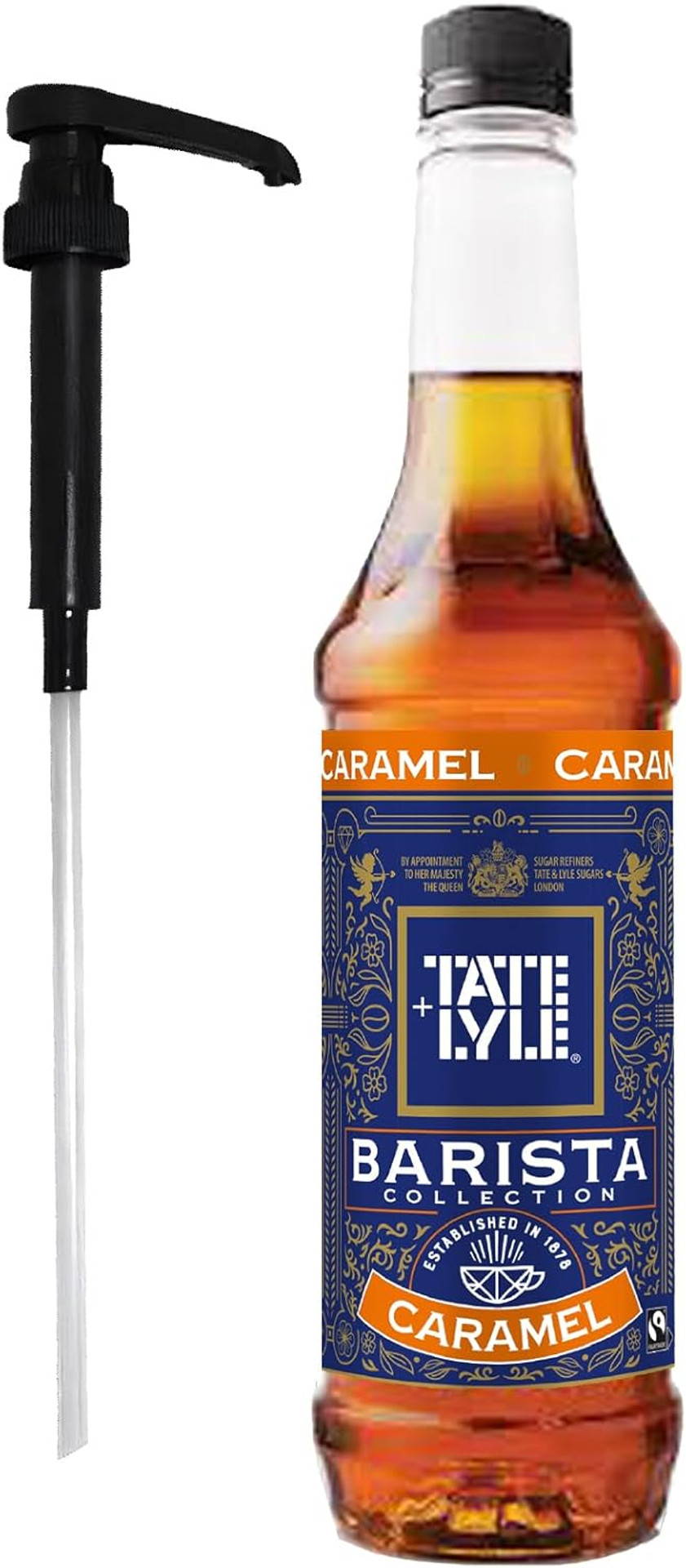 Tate & Lyle Caramel Coffee Syrup 750ml Fairtrade (1 Bottle, with Pump)