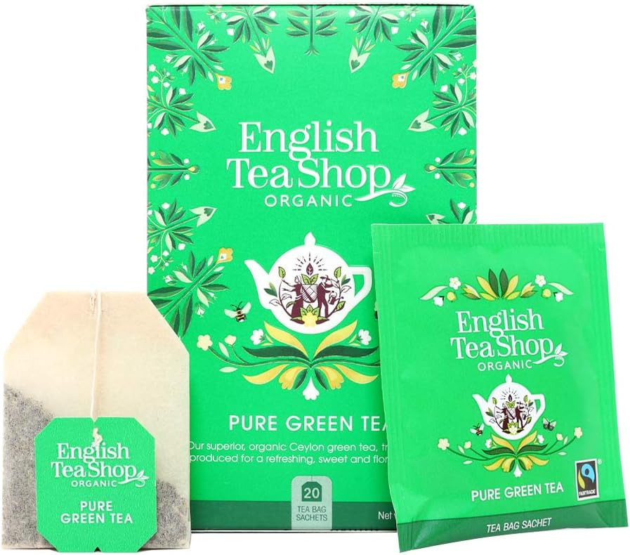 English Tea Shop - Pure Green Tea - 20 Tea Bag Sachets, 40 g