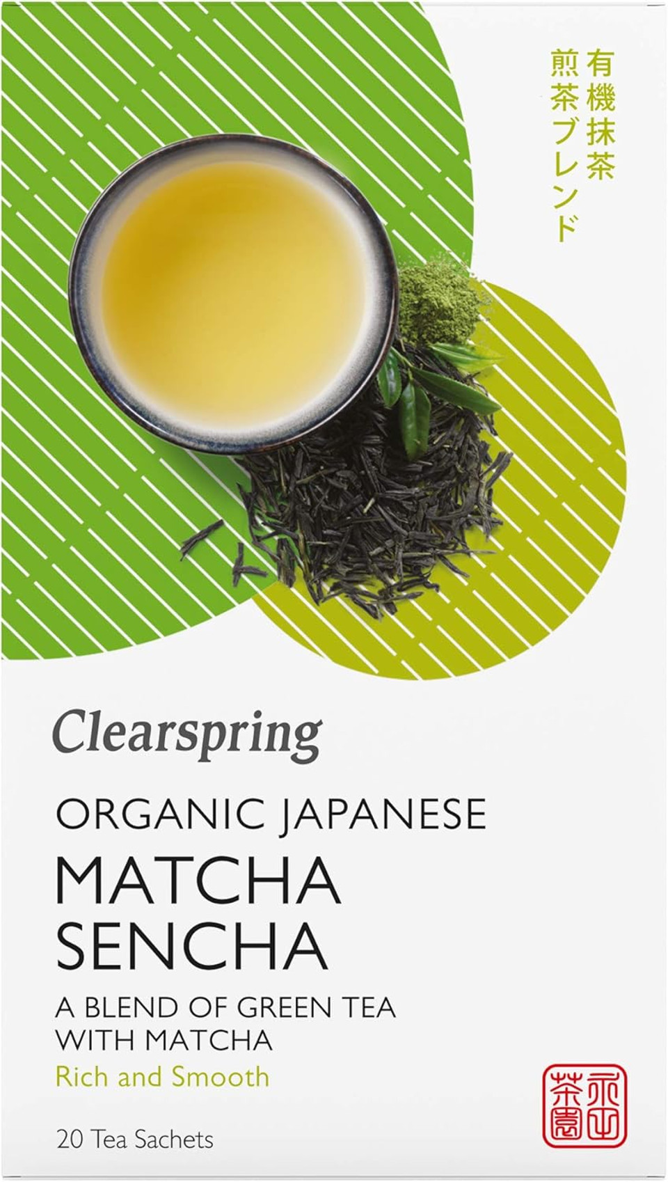 Clearspring Organic Japanese Matcha Sencha - 20 Tea Sachets