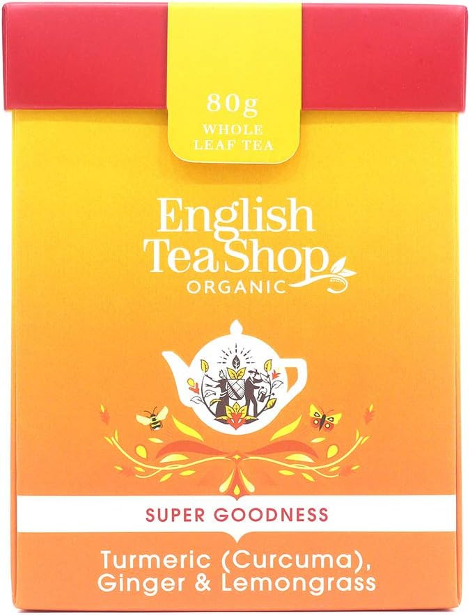 English Tea Shop Turmeric (Curcuma) Ginger and Lemongrass 80g Whole Leaf Tea