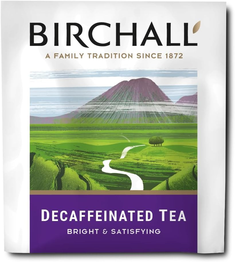 Birchall Decaffeinated Breakfast Tea Bags, Caffeine Free Tea Bursting with Full Flavour, Perfect Vegan Gifts, Plant Based Tea Bags, 100 Tagged Tea Bags