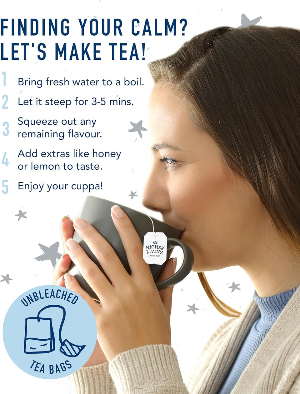 Higher Living Rooibos with Caramel Organic Herbal Tea - Refreshing & Sweet, Caffeine Free Black Tea Alternative - 4 Boxes, 20 Bags Each