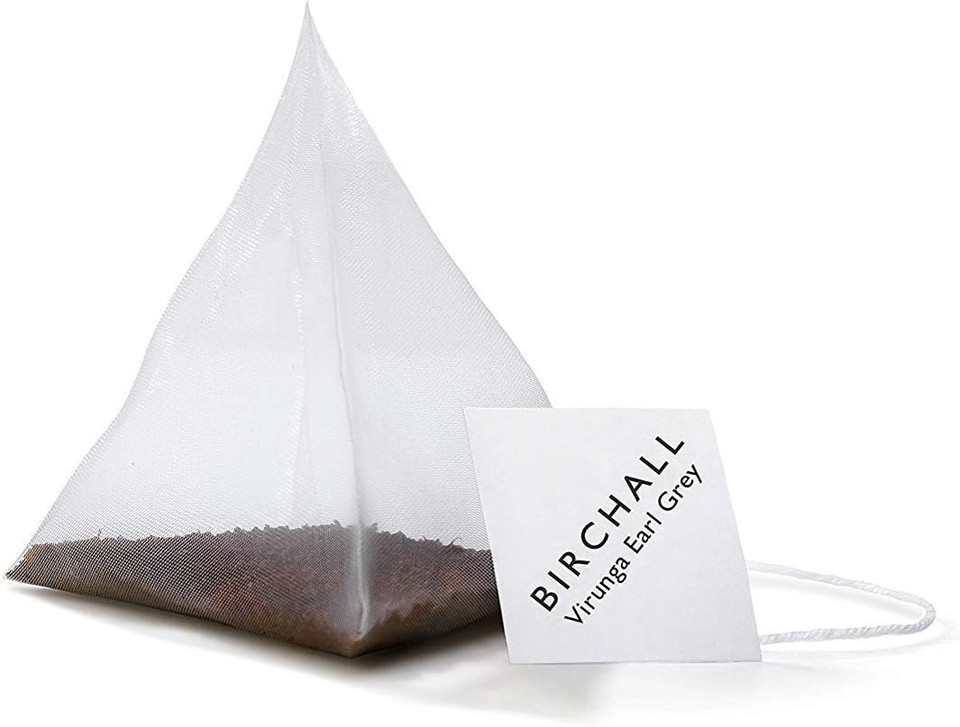 Birchall Tea Bags, Virunga Earl Grey Tea, Afternoon Black Tea Bursting with Full Flavour, Perfect Vegan Gifts, 80 Plant-Based Prism Tea Bags