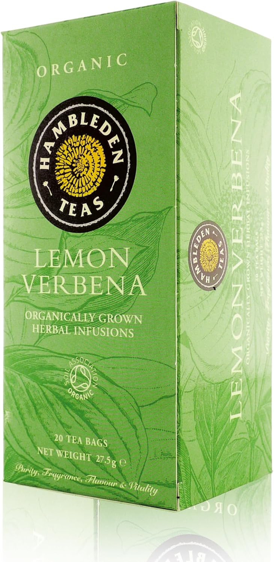 Hambleden Teas Organic Lemon Verbena Teabags (Pack of 6, Total 120 Teabags)