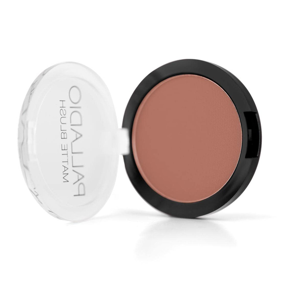 Palladio Matte Blush, Brushes Onto Cheeks Smoothly, Soft Matte Look And Even Finish, Flawless Velvety Coverage, Effortless Blending Makeup, Flatters The Face, Convenient Compact, Poisedpoised