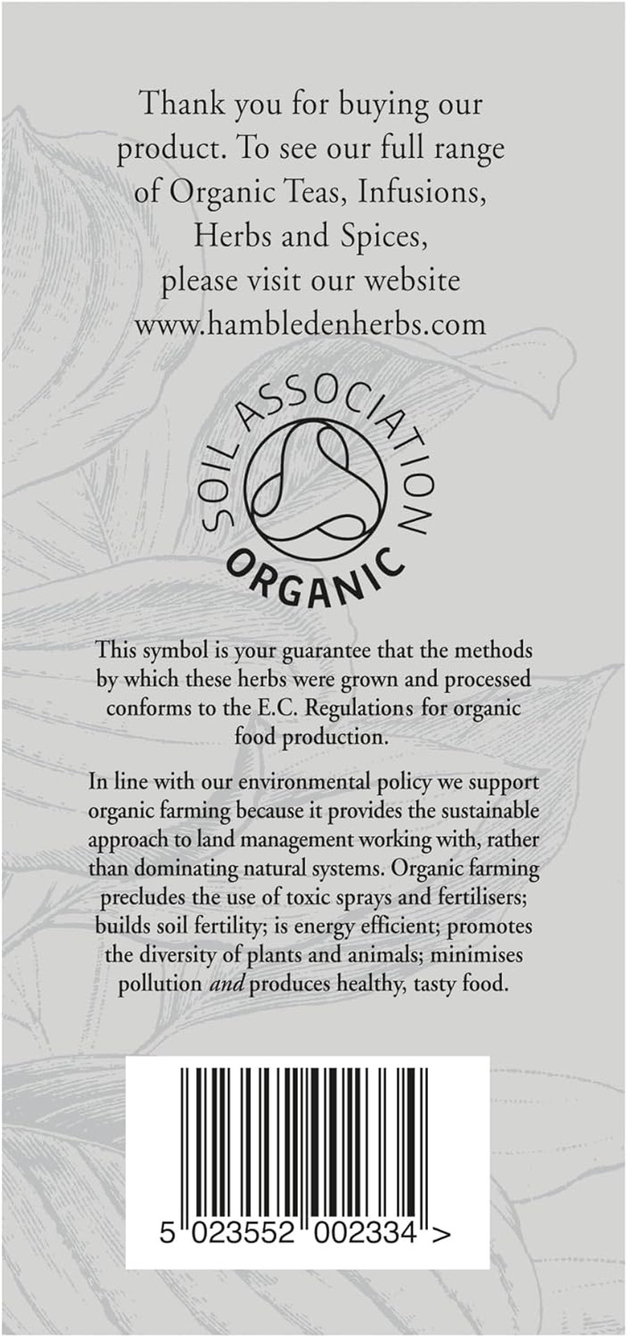 Hambleden Teas Organic Earl Grey Teabags (Pack of 6, Total 120 Teabags)