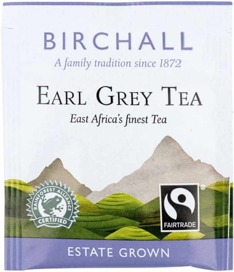 Birchall Tea - Earl Grey Tea - Box of 250 Individually Packed in Enveloped Plant-Based Prism Tea Bags - A Perfectly Aromatic & Uplifting Brew for Your Mornings & Afternoons