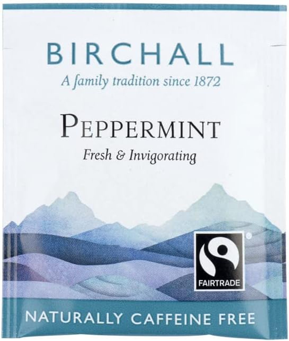 Birchall Tea Bags Peppermint Tea Gift Set, Experience the Cool and Crisp Flavors of Peppermint Leaves Tea, Box of 250 Enveloped Plant-Based Tea Bags