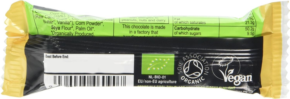 Organica Organic Golden Coconut Dark Chocolate Bar 40g