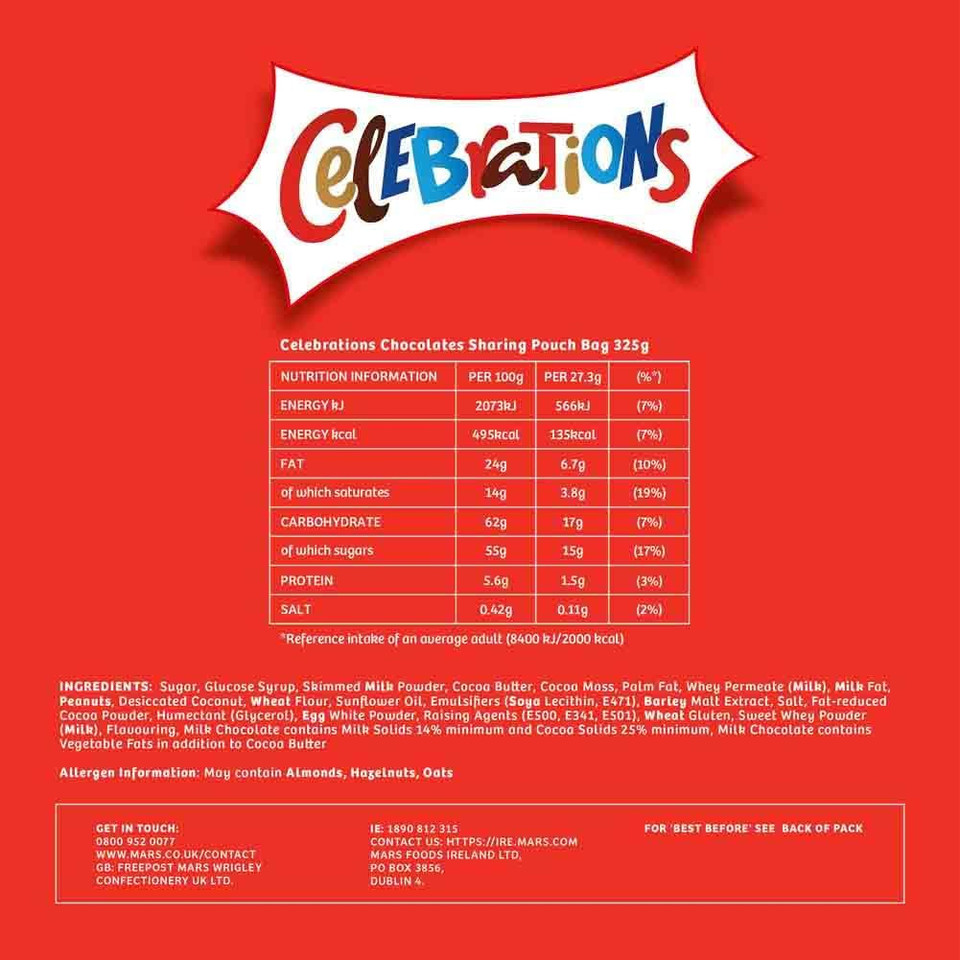 Celebrations Pouch 325g