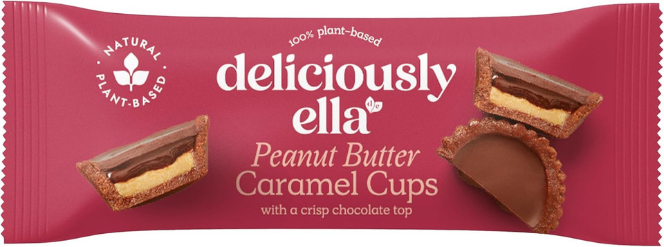 Deliciously Ella - Peanut Butter Caramel Cups, Vegan Friendly & Gluten Free (2 Cups per Pack, 12 Packs) Deliciously Ella - Peanut Butter Caramel Cups, Vegan Friendly & Gluten Free (2 Cups per Pack, 12 Packs)