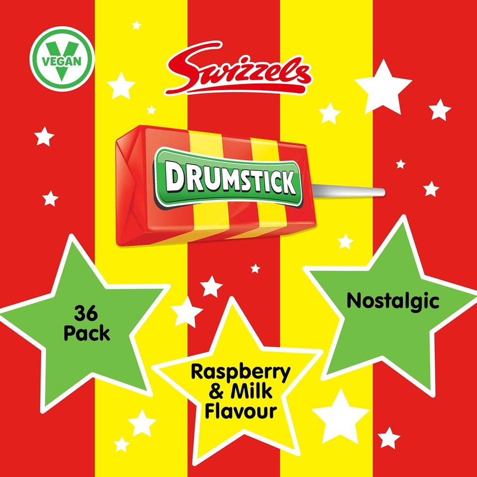 Swizzels Original Drumstick Lollies, Milk & Raspberry Flavour Sweets - 3kg Bulk Bag Lollipops