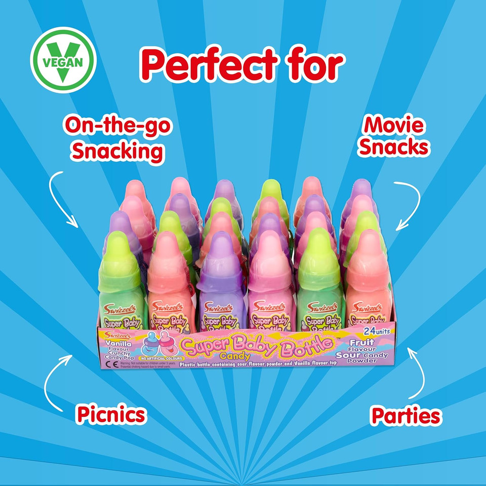 Swizzels Matlow 24 Super Baby Bottles, White