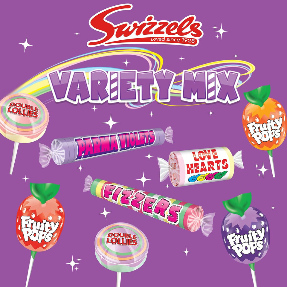 Swizzels Variety Mix, Bulk Mixed Sweets and lollipops Bag, 3 kg (Pack of 1)