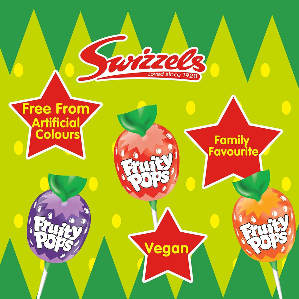 Swizzels Fruity Pops Lollies Bag 3 kg Bulk Sweets (Pack of 2)