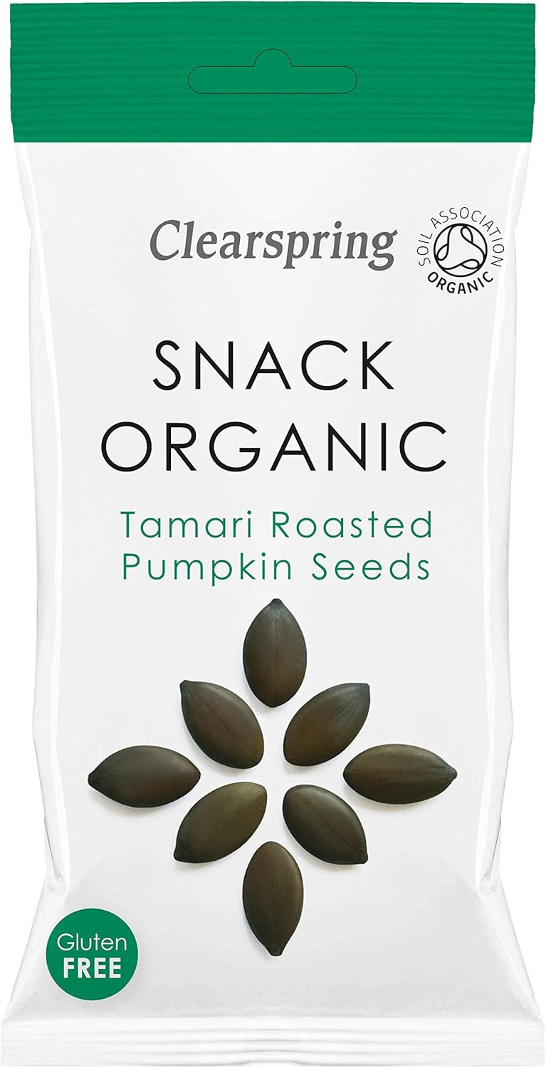 Clearspring Tamari Roasted Pumpkin Seeds - Snack Organic