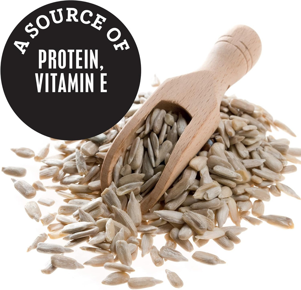 Munchy Seeds Lightly Toasted SUNFLOWER SEEDS, Source of Protein & Gluten Free, Packed w/Sunflower Seeds, Free From Nuts For Allergy Sufferers, Vegan Food for Cereals & Granola 500g, White