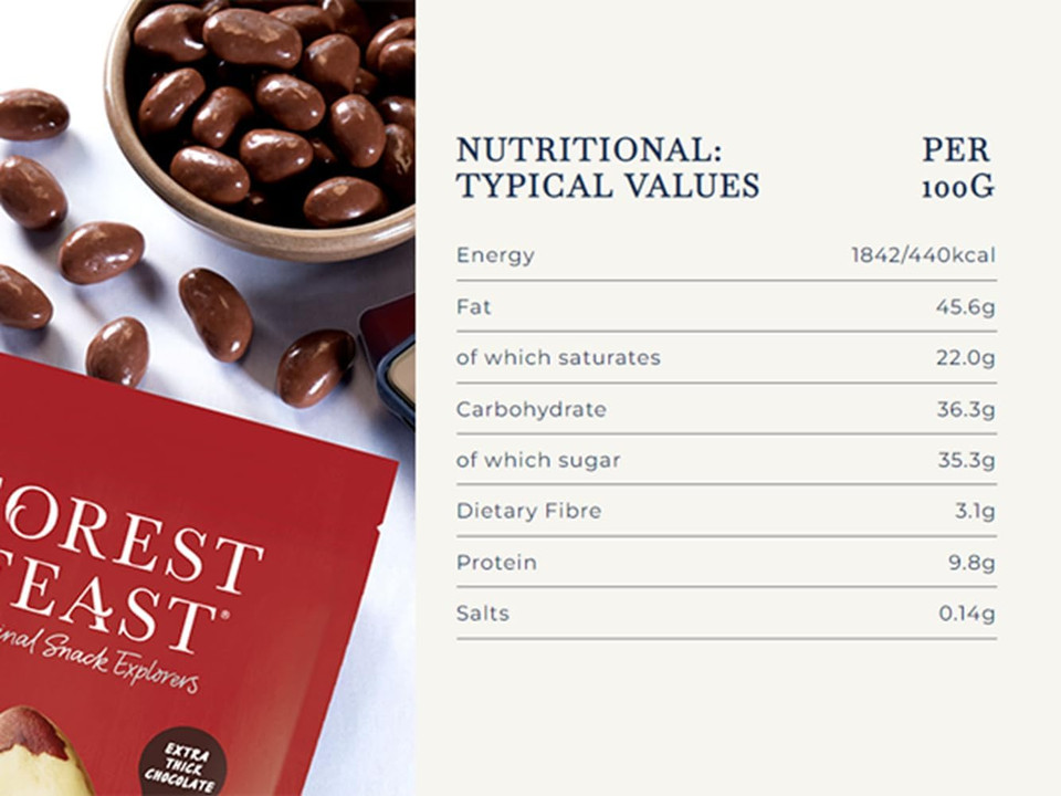FOREST FEAST Belgian Dark Chocolate Brazil Nuts 1kg | Natural Gluten Free Snack Coated in Dark Chocolate, High Protein, Chocolate Covered Brazil Nuts, Whole Brazil Nuts FOREST FEAST Belgian Dark Chocolate Brazil Nuts 1kg | Natural Gluten Free Snack Coated in Dark Chocolate, High Protein, Chocolate Covered Brazil Nuts, Whole Brazil Nuts