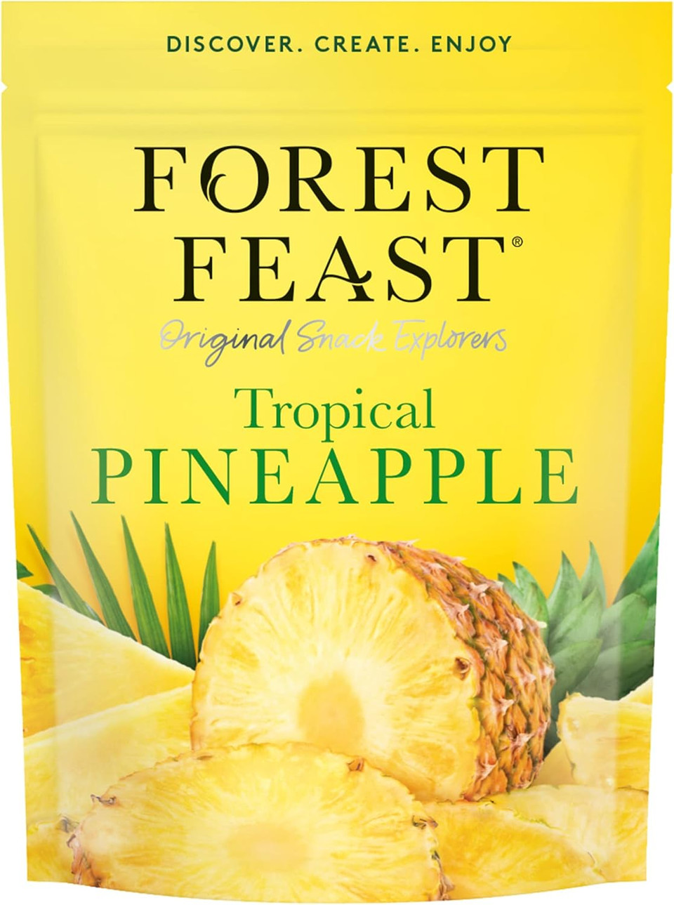 FOREST FEAST Tropical Pineapple 6 x 120g | Dried Fruit Healthy Snack Option with 100% Natural Dried Pineapple with No Added Sugar, High in Fibre & Low Fat