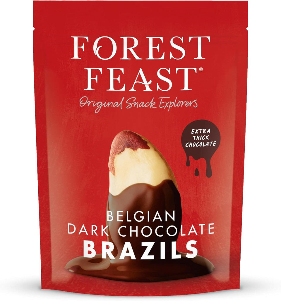 FOREST FEAST Belgian Milk Chocolate Brazil Nuts 700g | Natural Gluten Free Snack Coated in Milk Chocolate, High Protein, Chocolate Covered Brazil Nuts, Whole Brazil Nuts