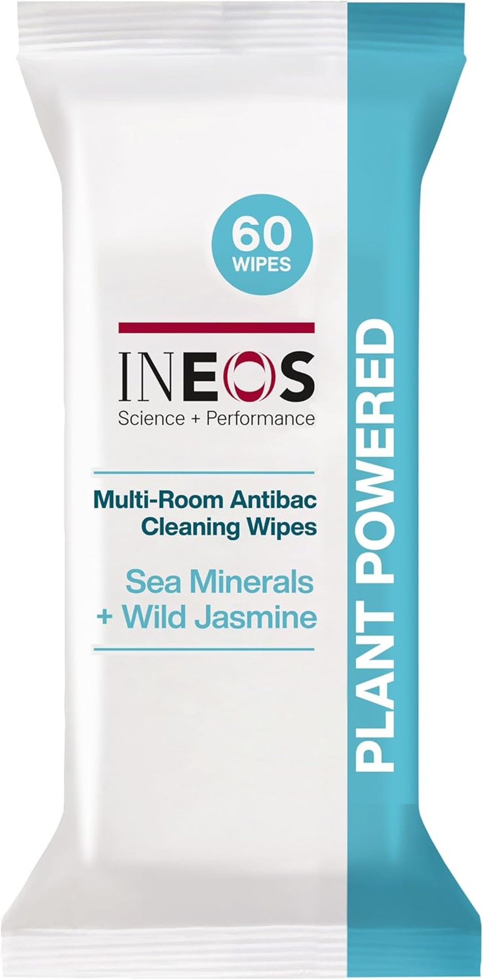 INEOS Next-Gen Antibac Multi-Room Disinfectant Biodegradable 60 Wipes, Sea Minerals + Wild Jasmine, Kills 99.9% of Bacteria + Viruses, Plant Powered, Packaging May Vary INEOS Next-Gen Antibac Multi-Room Disinfectant Biodegradable 60 Wipes, Sea Minerals + Wild Jasmine, Kills 99.9% of Bacteria + Viruses, Plant Powered, Packaging May Vary