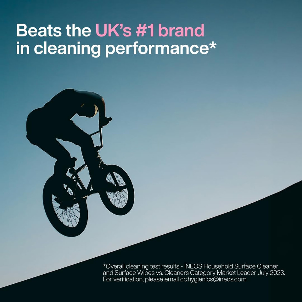 INEOS Next-Gen Antibac Multi-Room Disinfectant Biodegradable 60 Wipes, Sea Minerals + Wild Jasmine, Kills 99.9% of Bacteria + Viruses, Plant Powered, Packaging May Vary INEOS Next-Gen Antibac Multi-Room Disinfectant Biodegradable 60 Wipes, Sea Minerals + Wild Jasmine, Kills 99.9% of Bacteria + Viruses, Plant Powered, Packaging May Vary
