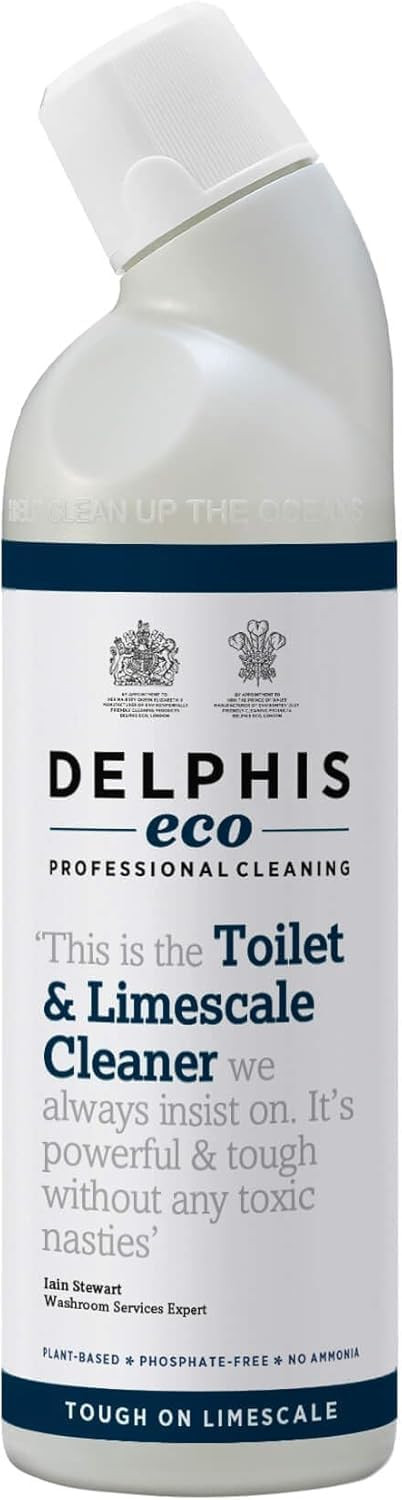 Delphis Eco Toilet & Limescale Cleaner 750ml | Eco Friendly | Toilet Cleaner Limescale Remover | Safe for Septic Tanks | Kills 99.99% of Bacteria