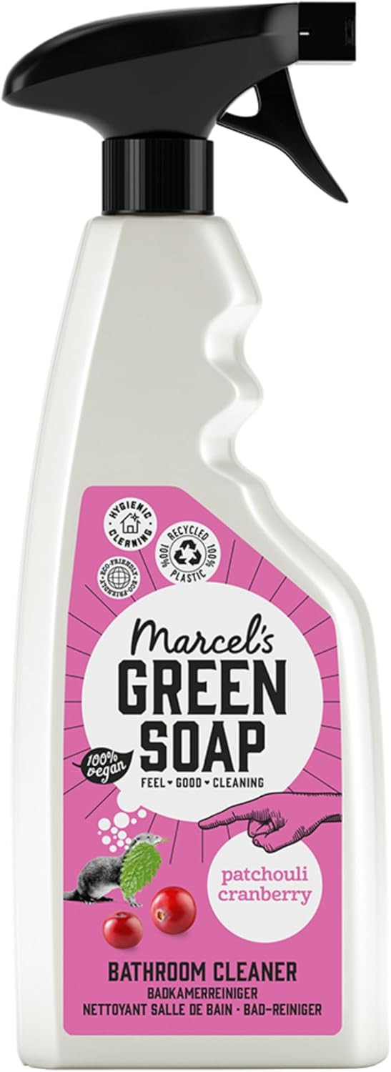 Marcel's Green Soap - Bathroom Cleaner Spray - Patchouli & Cranberry - Degreaser Spray - 97% biodegradable - 500ml