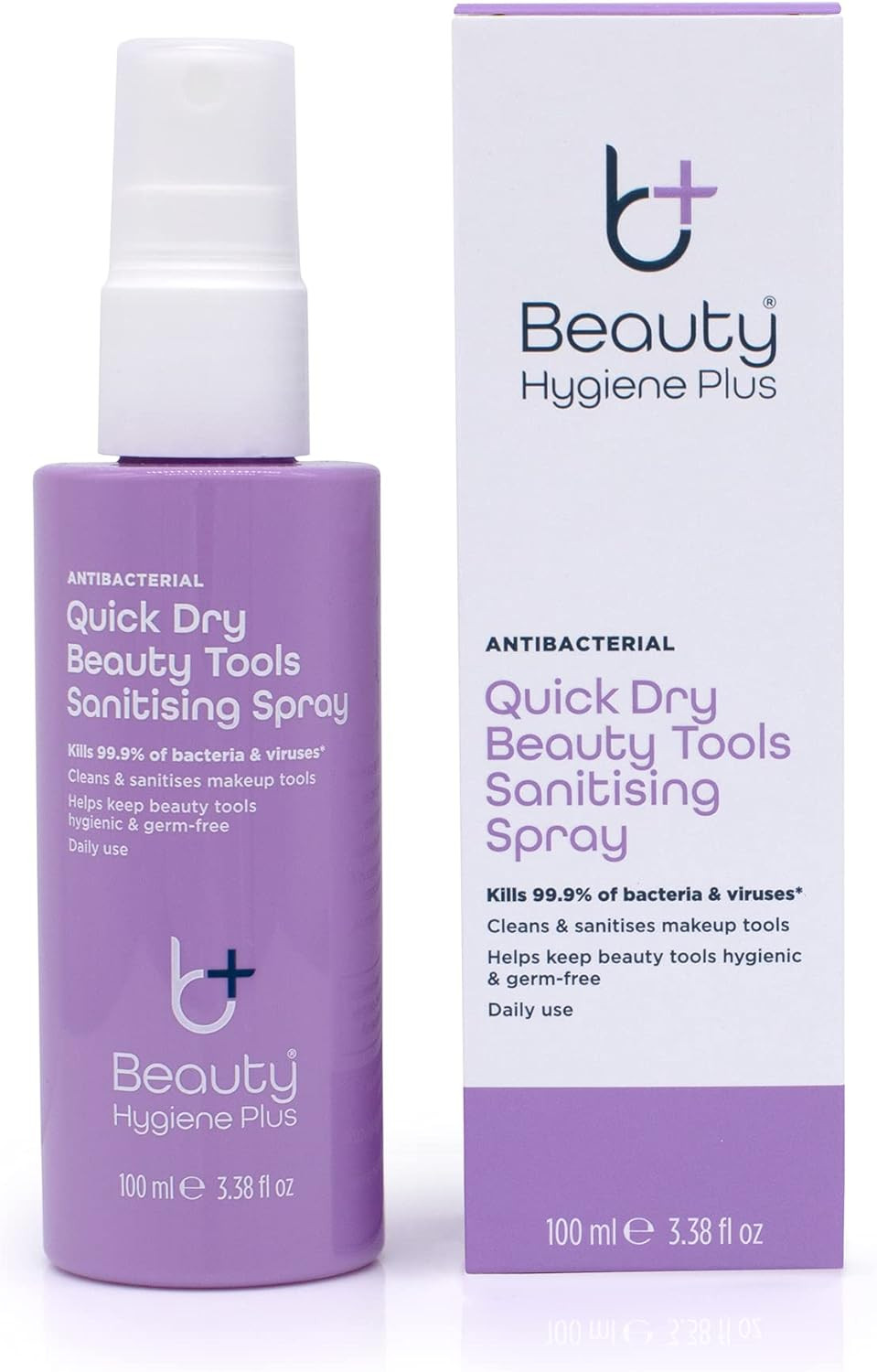 Beauty Hygiene Plus Makeup Tools Sanitising Spray Quick Dry Antibacterial Antiviral 100ml