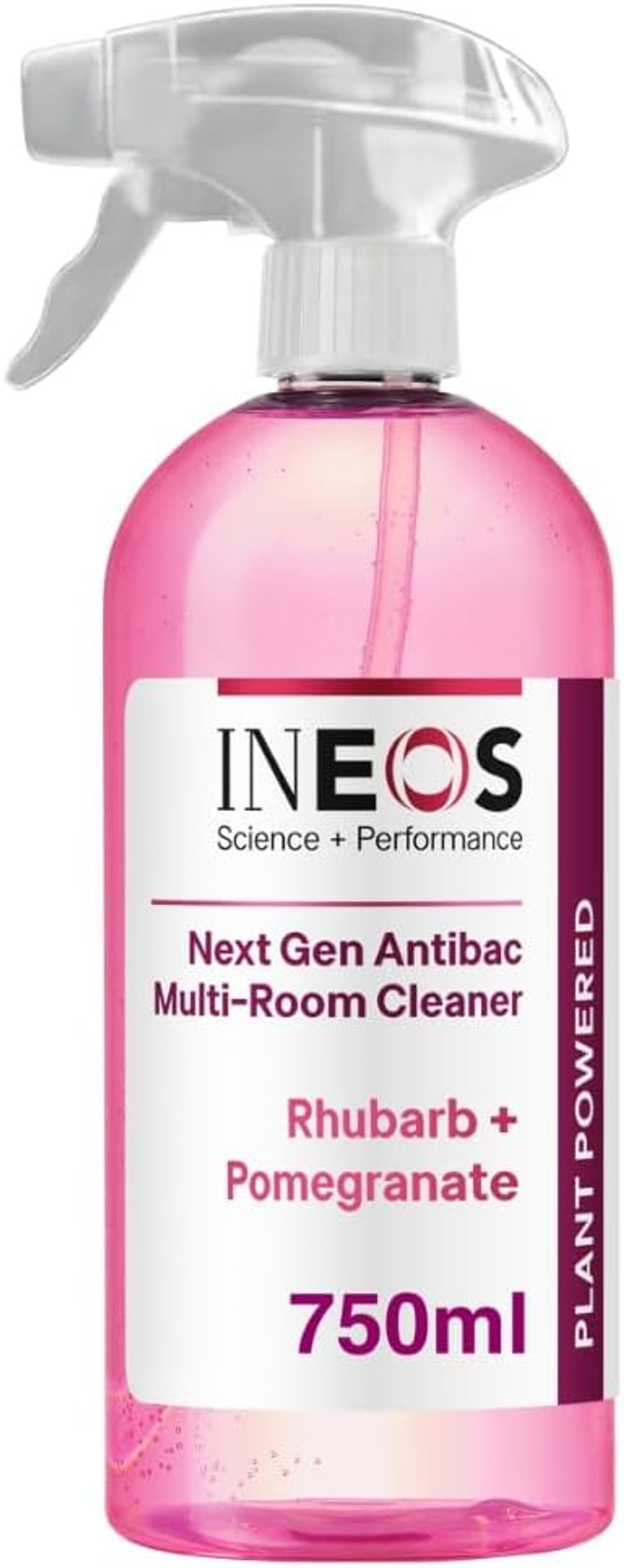 INEOS Next-Gen Cleaning Antibac Spray, 4.5L (750ml x 6), Multi-Room, Plant Powered, Limescale + Grease Remover, Kills 99.9% of Bacteria + Viruses, Rhubarb + Pomegranate, Packaging May Vary INEOS Next-Gen Cleaning Antibac Spray, 4.5L (750ml x 6), Multi-Room, Plant Powered, Limescale + Grease Remover, Kills 99.9% of Bacteria + Viruses, Rhubarb + Pomegranate, Packaging May Vary