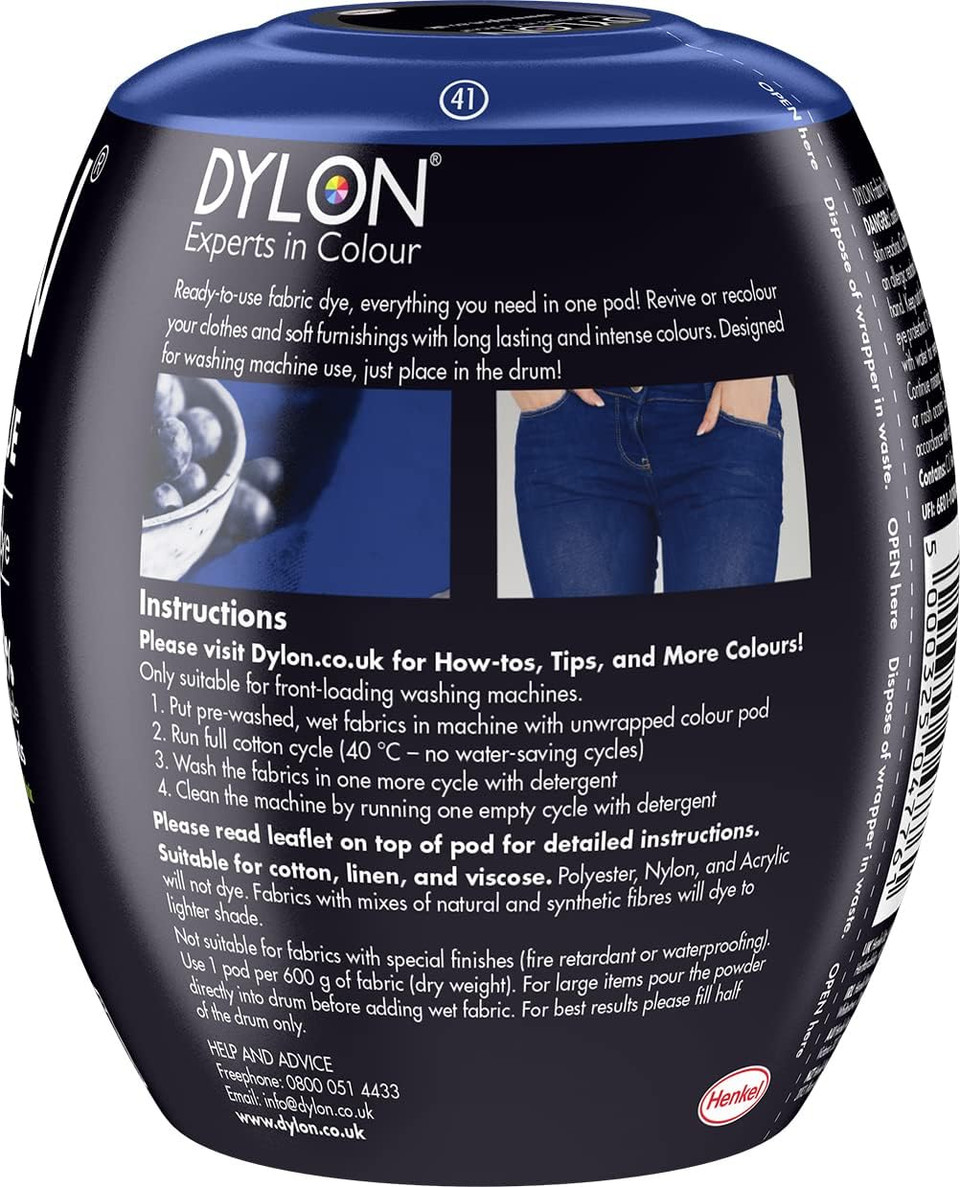 DYLON Washing Machine Fabric Dye Pod for Clothes & Soft Furnishings, 350g  Sunflower Yellow