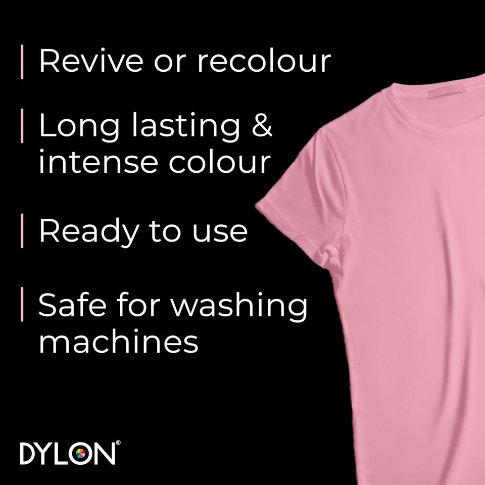 DYLON Washing Machine Fabric Dye Pod for Clothes & Soft Furnishings, 350g  Peony Pink