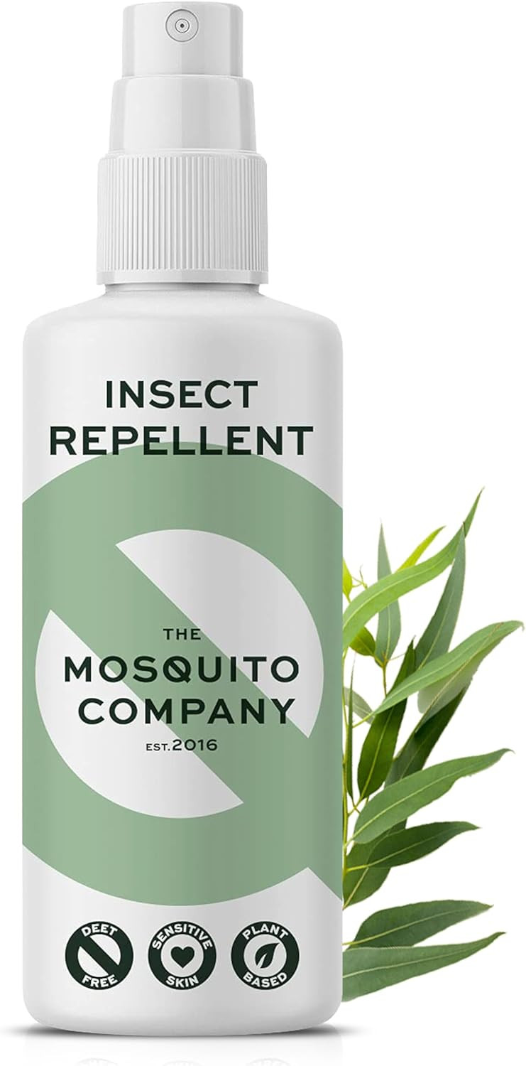 The Mosquito Company, 100ml Travel-Sized Natural DEET Free Formula, Child Friendly, Protects for Up to 8 Hours - Mosquitoes, Midges and Other Biting Insects - Protection for Any Destination