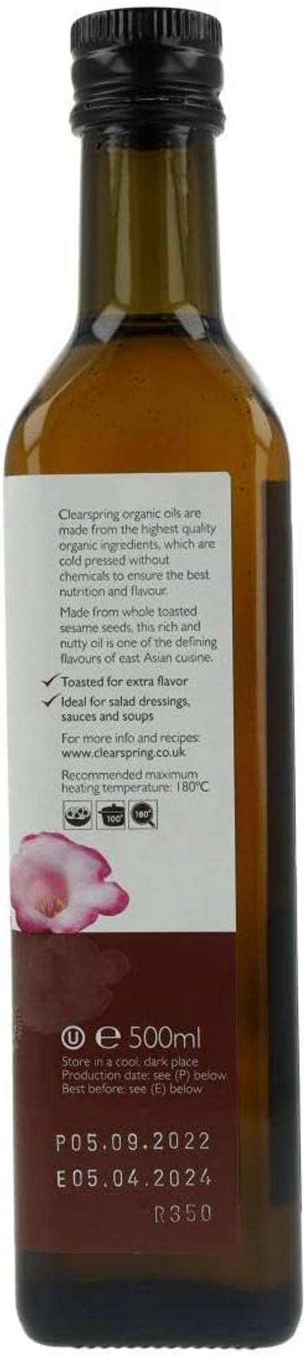 Clearspring Organic Toasted Sesame Oil 500ml