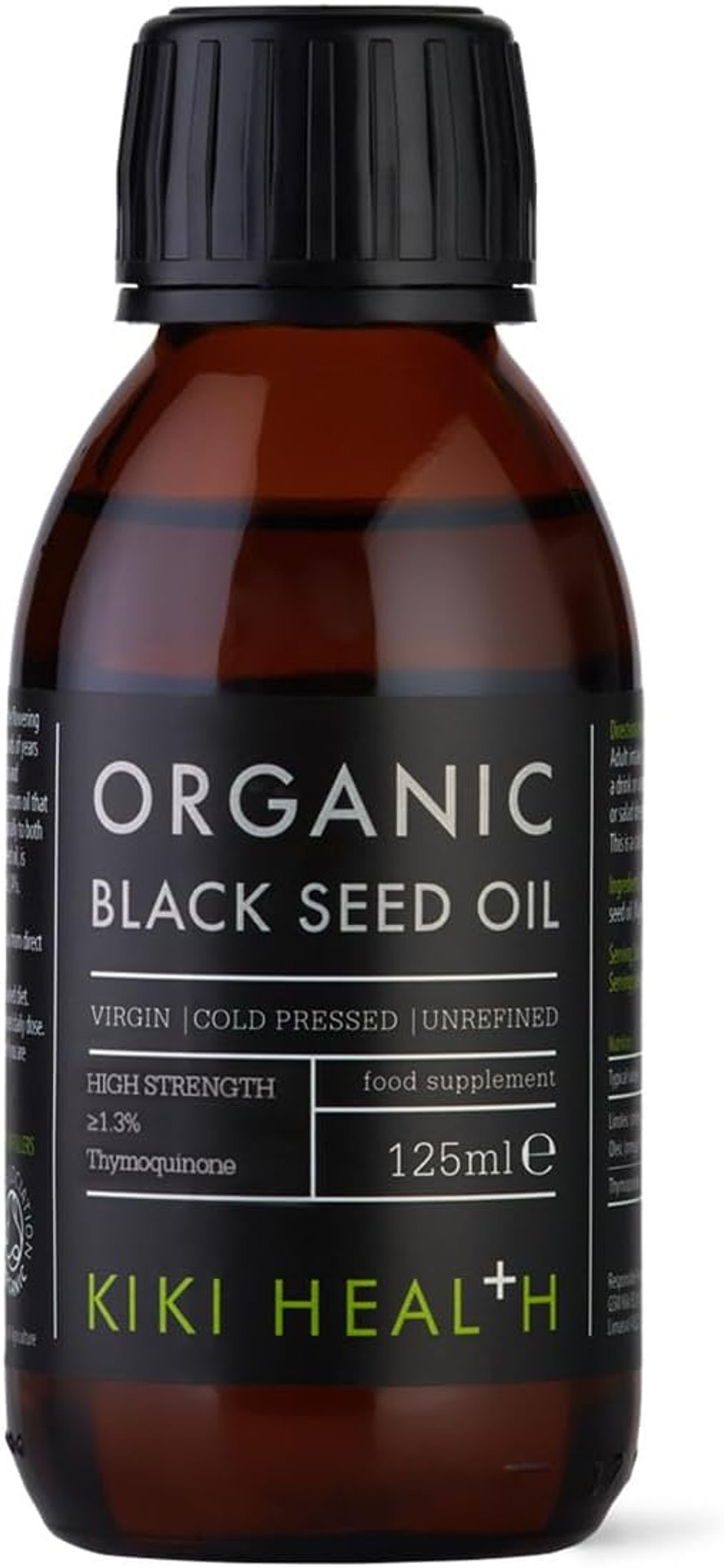 KIKI Health Organic Black Seed Oil | Cold Pressed | 2.4% Thymoquinone | Antioxidant for Immune Health, Brain Function, Joints, Digestion, Hair & Skin | Vegan, Gluten-Free, Non-GMO - 125ml KIKI Health Organic Black Seed Oil | Cold Pressed | 2.4% Thymoquinone | Antioxidant for Immune Health, Brain Function, Joints, Digestion, Hair & Skin | Vegan, Gluten-Free, Non-GMO - 125ml