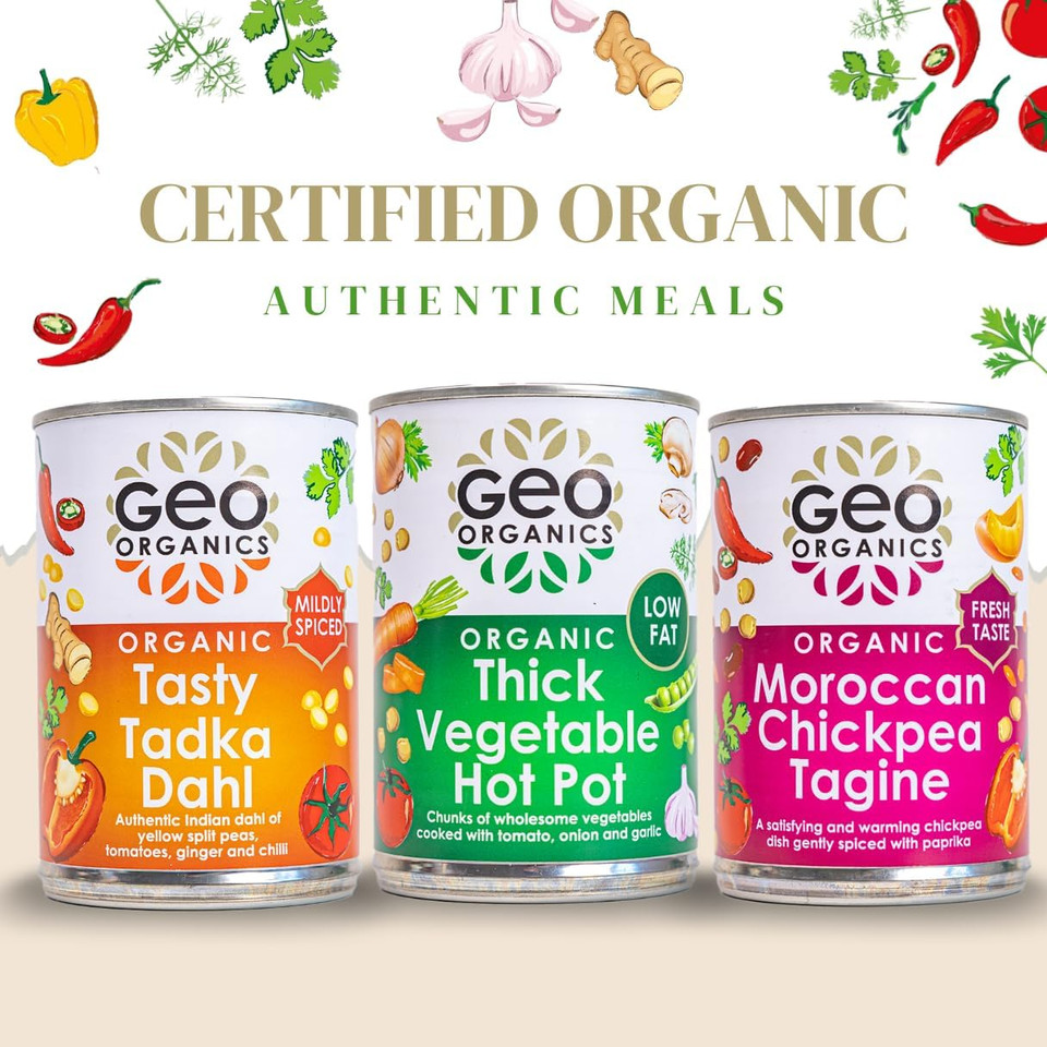 Geo Organics Vegetable Hot Pot 400g (Pack of 1) - Organic One-Pot Dish with Carrots, Parsnips, Potatoes, Mushrooms, and Tomatoes | Vegan & Gluten-Free | Heat & Serve for Quick and Flavorful Meals