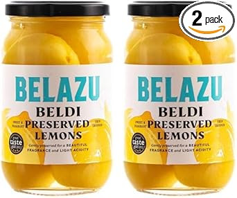 Belazu Beldi Preserved Lemons (Drained Weight 200 Net Weight 360 g) (Pack of 2)