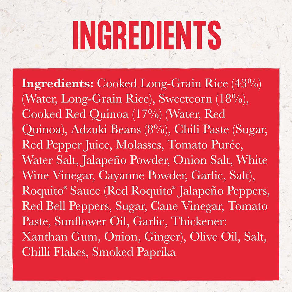 Merchant Gourmet Cooked Spicy Mexican Style Grains - Microwave Rice & Quinoa Mix - Source of Fibre, Low Fat & Vegan - Pack of 6 x 250g Ready-to-eat Pouches