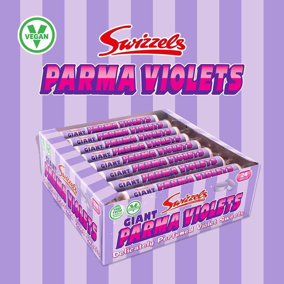 Swizzels Giant Parma Violets 24 Rolls (24 x 40 g)