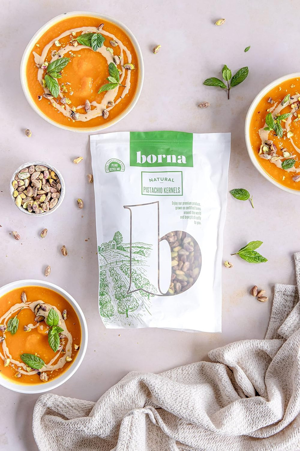 Borna Foods Natural Pistachio Kernels 500g