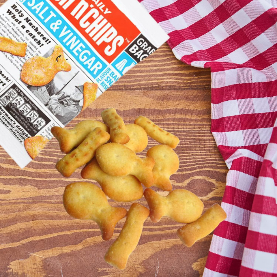 Burtons Fish & Chips Salt & Vinegar (30 x 40g Grab Bag)