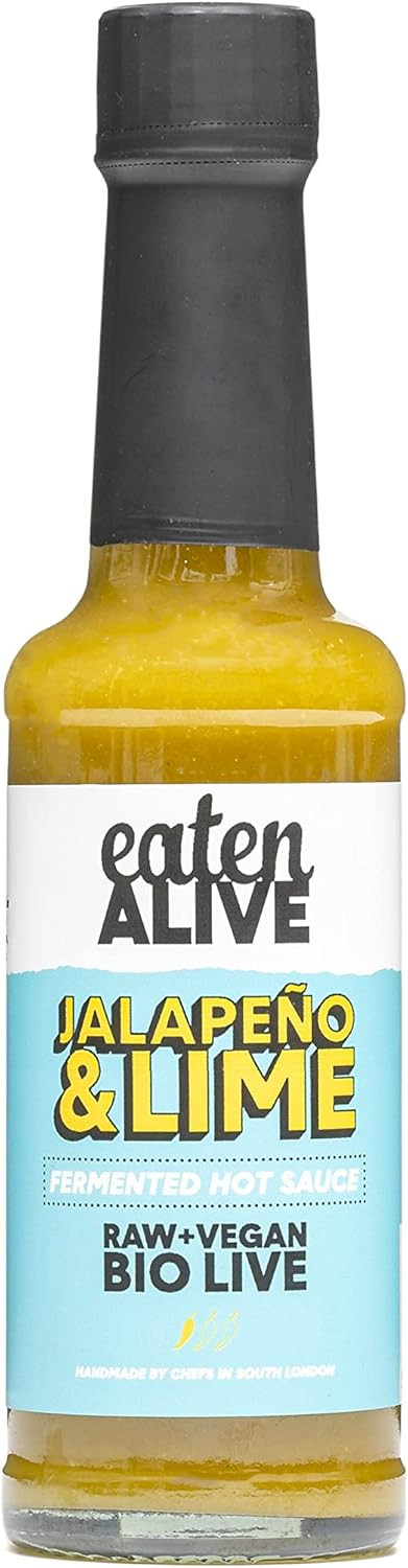 Eaten Alive - Jalapeño & Lime Fermented Hot Sauce (150ml) Vegan & Made In The UK - Award Winning