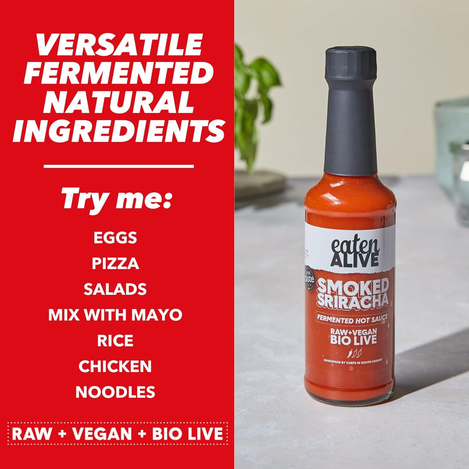 Eaten Alive - Smoked Sriracha Fermented Hot Sauce 150ml - Vegan & Made In The UK - Award Winning