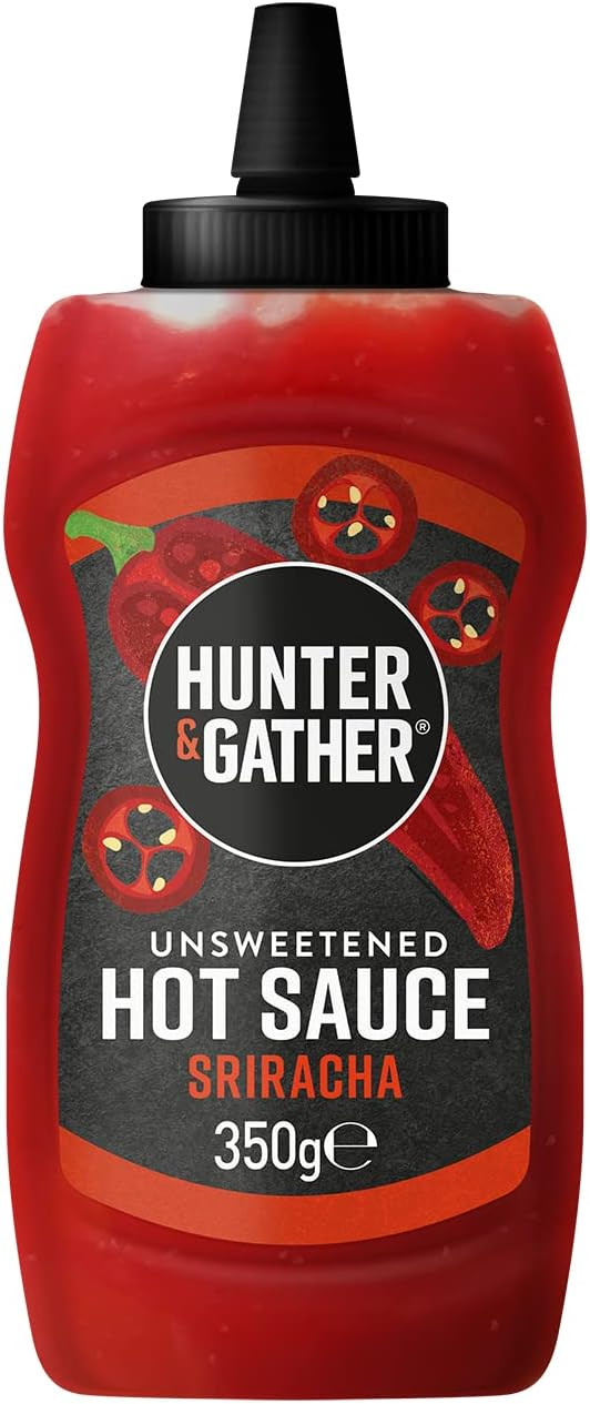 Hunter & Gather Unsweetened Ketchup Sauce | 2 x 350g Classic Ketchup Keto, Paleo, Low Carb & Vegan Friendly | Free from Added Sugar & Sweeteners
